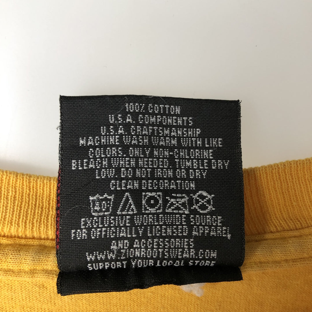 2000'S Zion Bob Marley Band T-shirt, Made in USA, Men's XL equivalent. cotton yellow type Vintage Second Hand