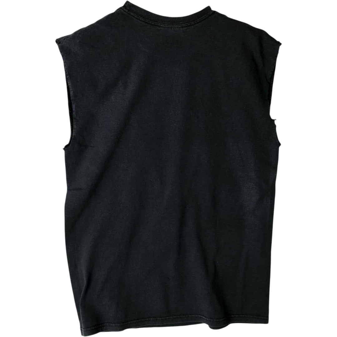 Hanes GUNS N' ROSES Skull Pattern Sleeveless Band T-Shirt (Men's Size M) cotton black type Vintage Second Hand