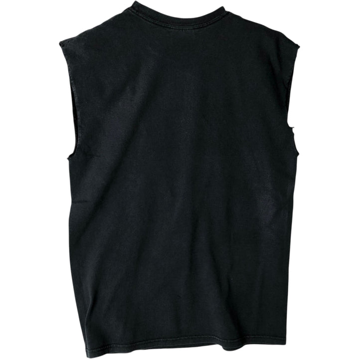 Hanes GUNS N' ROSES Skull Pattern Sleeveless Band T-Shirt (Men's Size M) cotton black type Vintage Second Hand