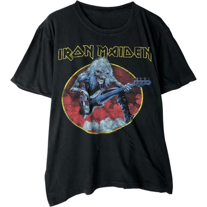 00'S IRON MAIDEN Band T-shirt, Men's XL size unclear black type Vintage Second Hand