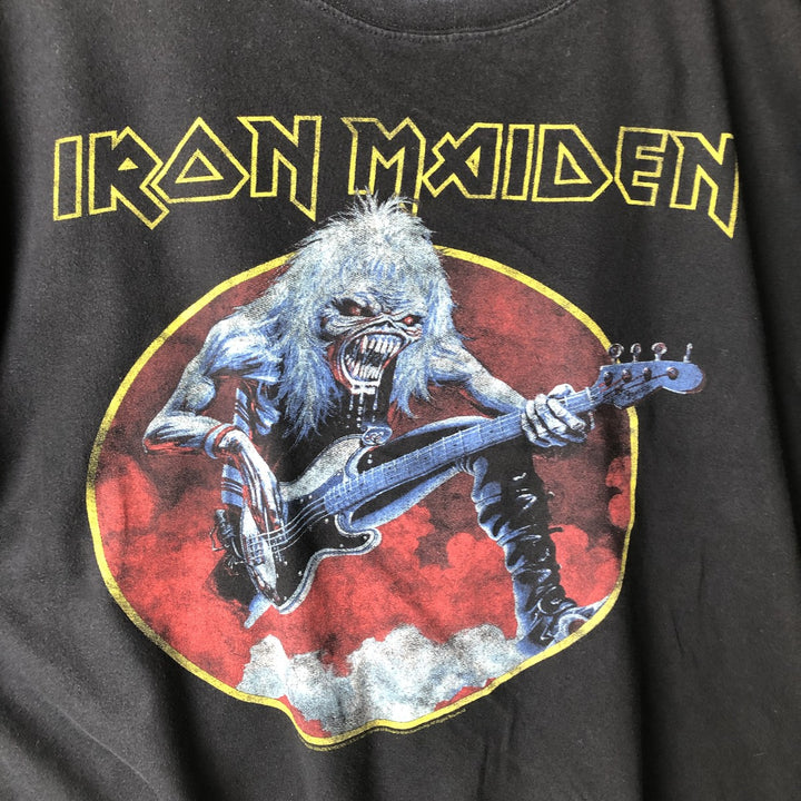00'S IRON MAIDEN Band T-shirt, Men's XL size unclear black type Vintage Second Hand