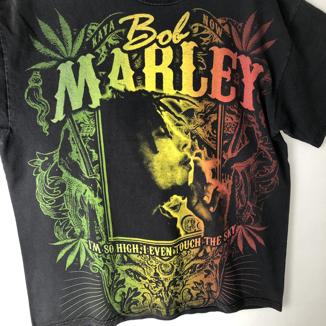 ZION BOB MARLEY Bob Marley Band T-shirt Band T Made in USA Men's L size cotton black type Vintage Second Hand