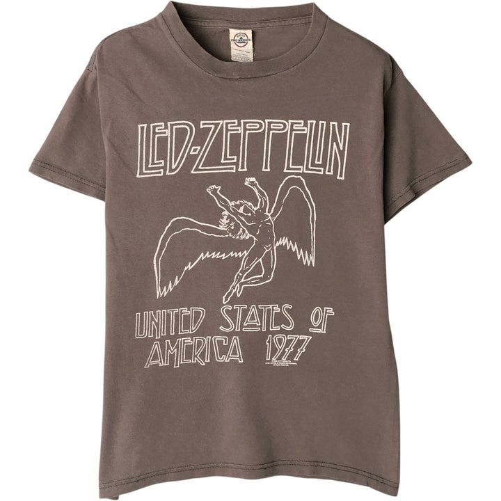 00'S LED ZEPPELIN Led Zeppelin band T-shirt, band T, men's size L cotton Charcoal Vintage Second Hand
