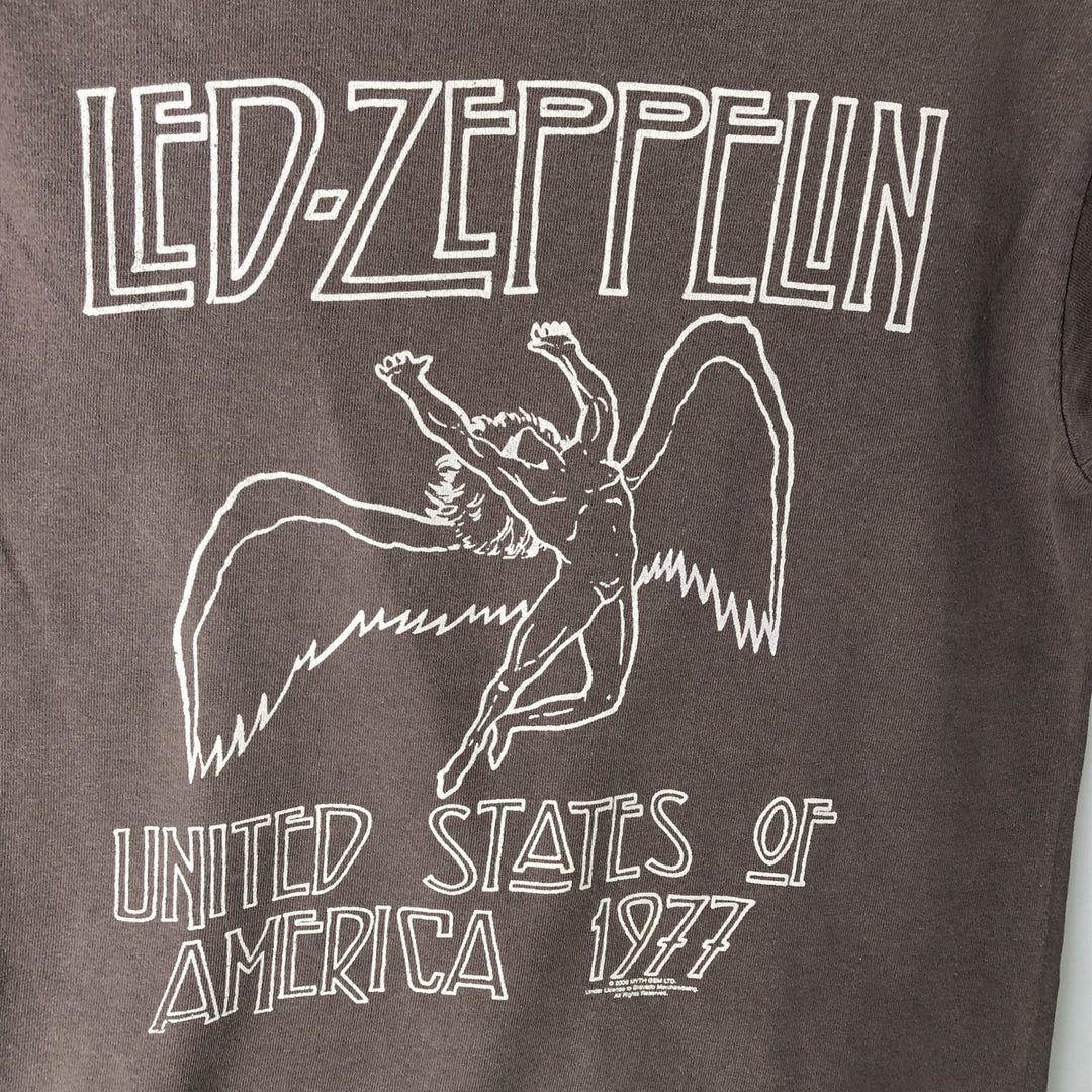 00'S LED ZEPPELIN Led Zeppelin band T-shirt, band T, men's size L cotton Charcoal Vintage Second Hand