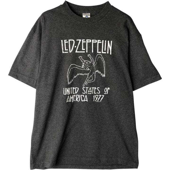 ALSTYLE LED ZEPPELIN Band T-shirt (Men's size L) cotton black type Vintage Second Hand