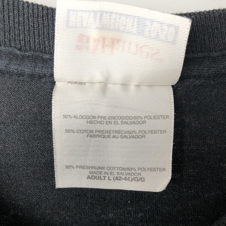 Hanes THE BEATLES Band T-shirt, Men's Size L (approx.) cotton black type Vintage Second Hand