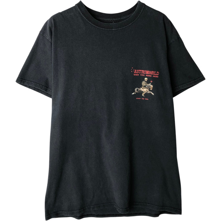 ASTRO WORLD Astroworld Rap T-shirt, Men's Size M cotton black type Vintage Second Hand