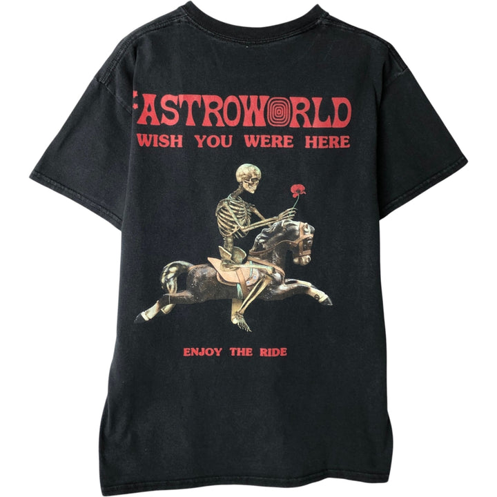 ASTRO WORLD Astroworld Rap T-shirt, Men's Size M cotton black type Vintage Second Hand