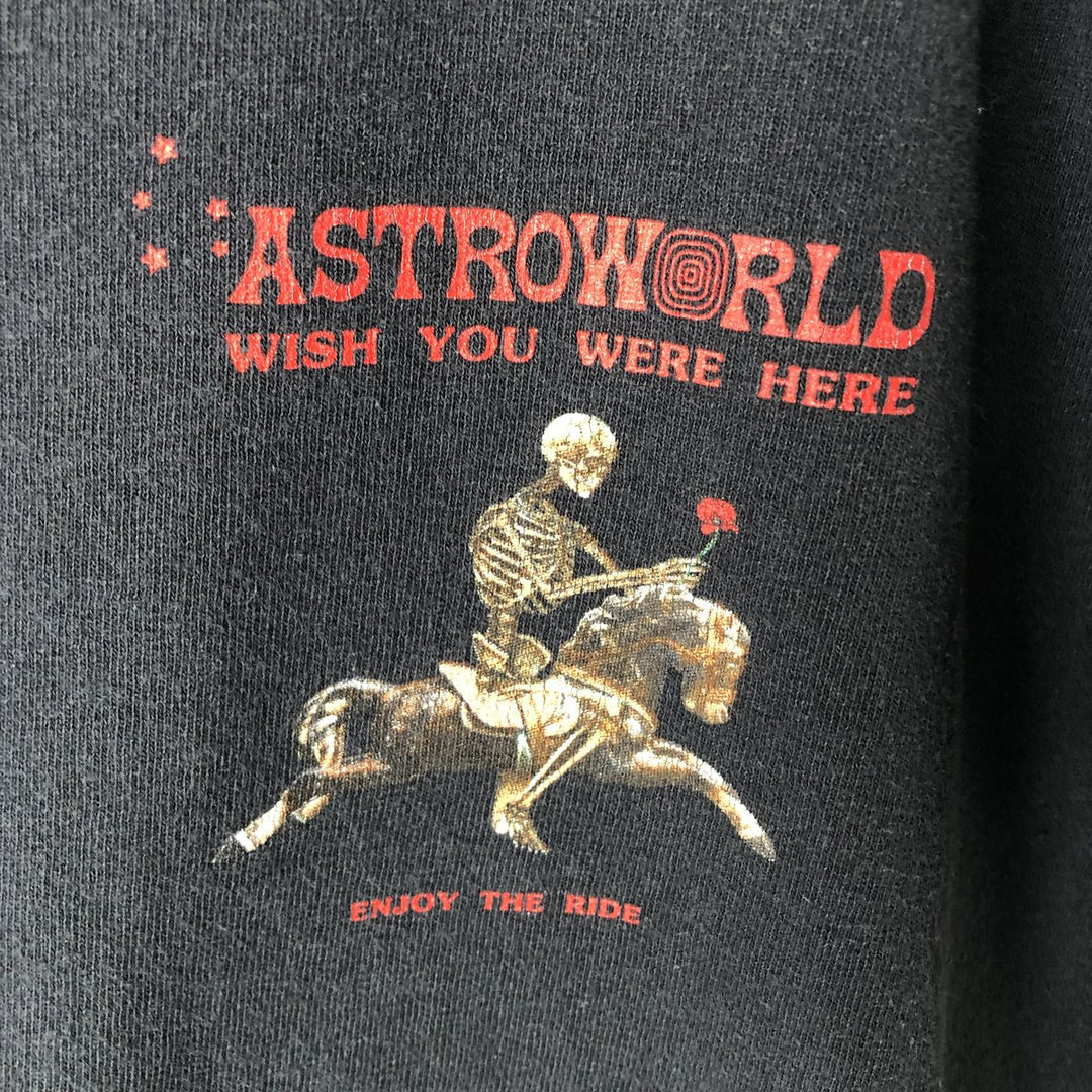 ASTRO WORLD Astroworld Rap T-shirt, Men's Size M cotton black type Vintage Second Hand