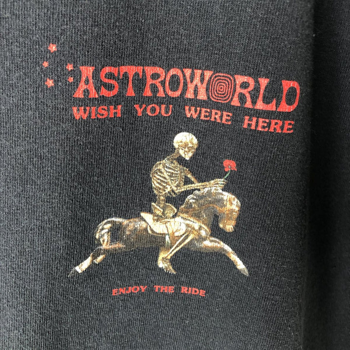ASTRO WORLD Astroworld Rap T-shirt, Men's Size M cotton black type Vintage Second Hand