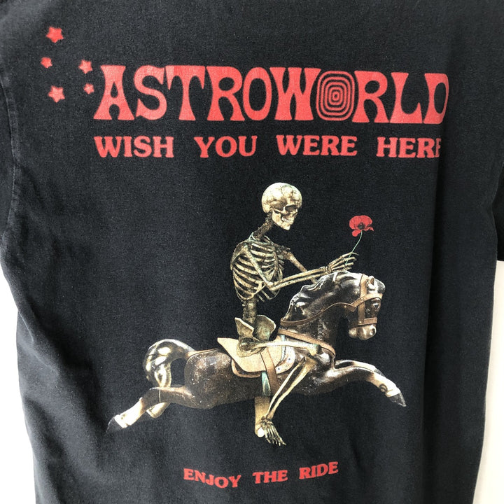 ASTRO WORLD Astroworld Rap T-shirt, Men's Size M cotton black type Vintage Second Hand