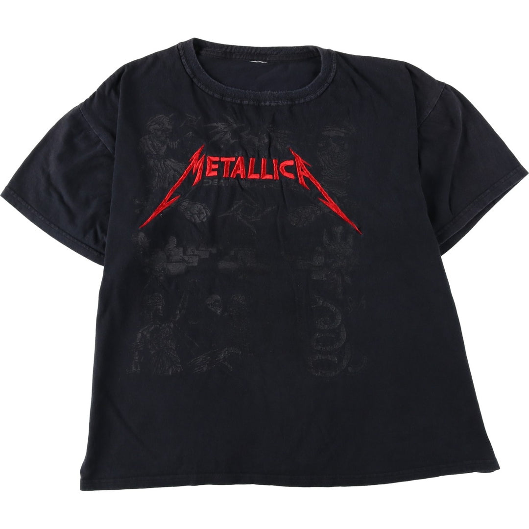 METALLICA Band T-Shirt, Men's Size L (Equivalent), Short Sleeve unclear black type Vintage Second Hand