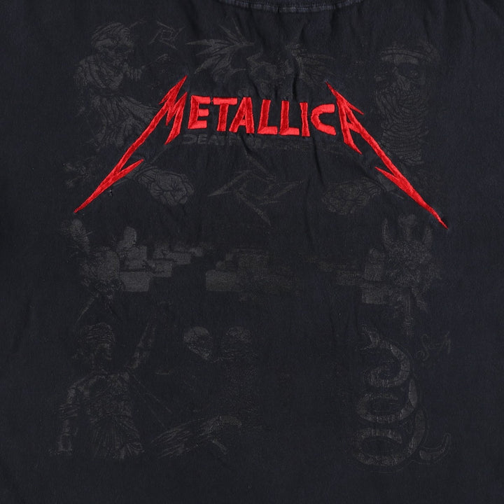 METALLICA Band T-Shirt, Men's Size L (Equivalent), Short Sleeve unclear black type Vintage Second Hand