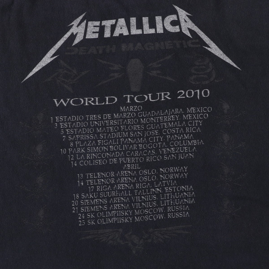 METALLICA Band T-Shirt, Men's Size L (Equivalent), Short Sleeve unclear black type Vintage Second Hand