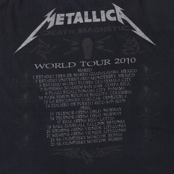 METALLICA Band T-Shirt, Men's Size L (Equivalent), Short Sleeve unclear black type Vintage Second Hand