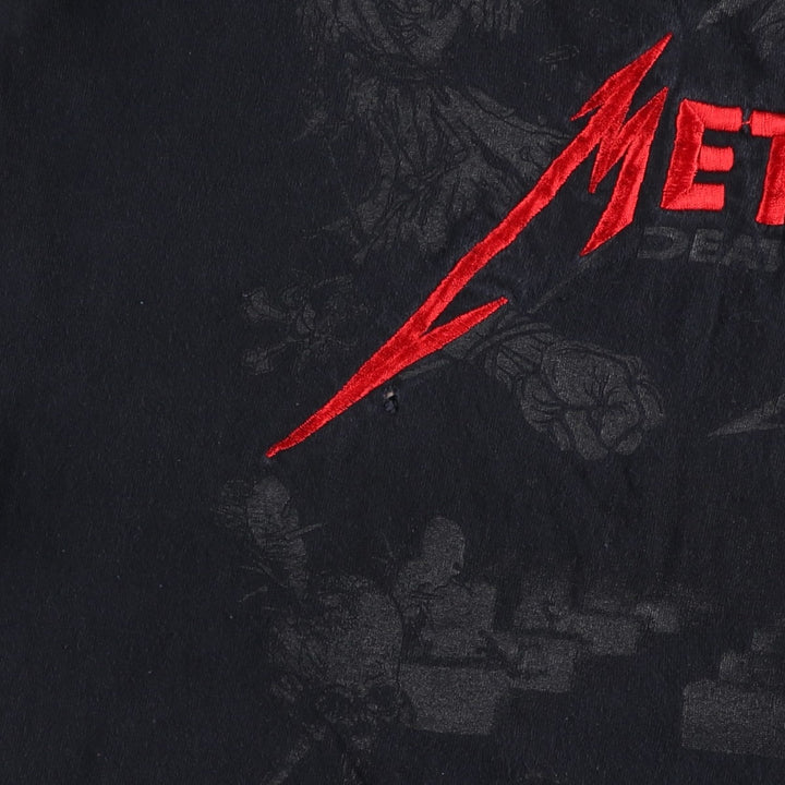 METALLICA Band T-Shirt, Men's Size L (Equivalent), Short Sleeve unclear black type Vintage Second Hand