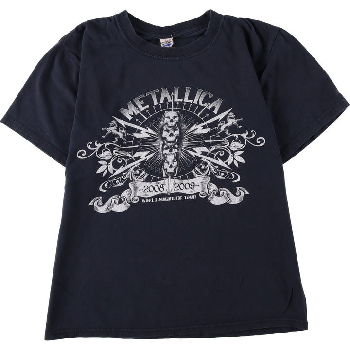2000'S Anvil Metallica Skull Pattern Band T-Shirt (Men's Size S) unclear black type Vintage Second Hand
