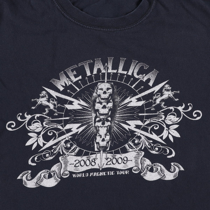 2000'S Anvil Metallica Skull Pattern Band T-Shirt (Men's Size S) unclear black type Vintage Second Hand