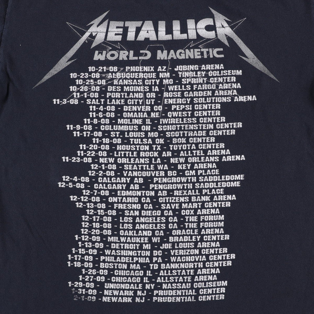 2000'S Anvil Metallica Skull Pattern Band T-Shirt (Men's Size S) unclear black type Vintage Second Hand