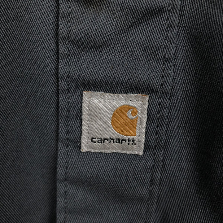 Carhartt Relaxed Fit Short-Sleeve Work Shirt, Boxy Shirt, Men's Size XL polyester gray type Vintage Second Hand