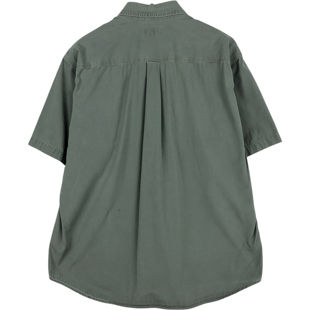 Carhartt short sleeve work shirt, men's XL size cotton Khaki type sage green Vintage Second Hand