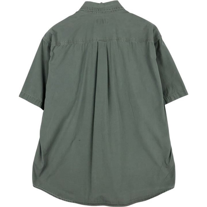 Carhartt short sleeve work shirt, men's XL size cotton Khaki type sage green Vintage Second Hand