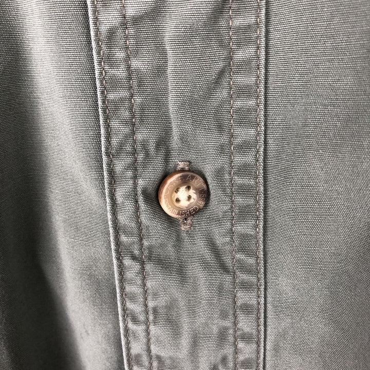Carhartt short sleeve work shirt, men's XL size cotton Khaki type sage green Vintage Second Hand