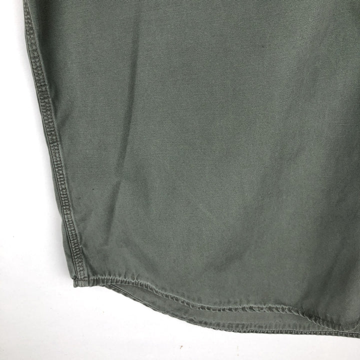 Carhartt short sleeve work shirt, men's XL size cotton Khaki type sage green Vintage Second Hand