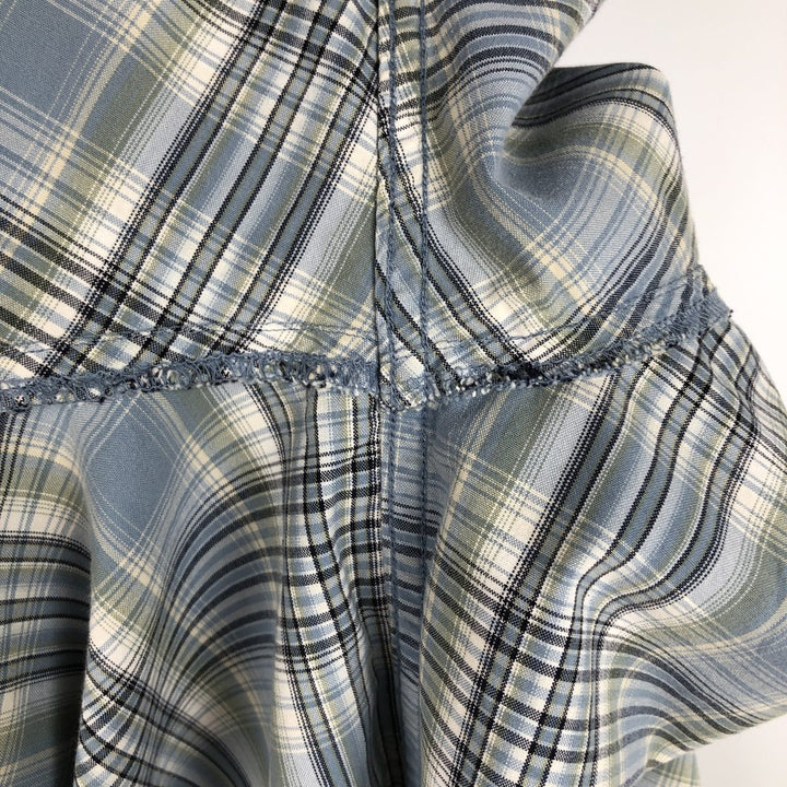 Carhartt Check Pattern Button-down Short Sleeve Work Shirt, Men's XL cotton Blue type light blue Vintage Second Hand