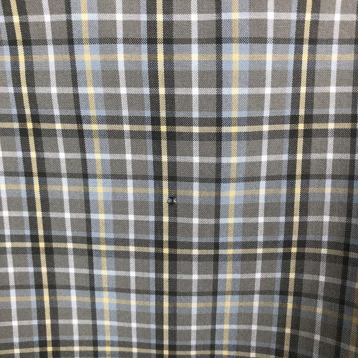 Carhartt Check Pattern Button-down Short Sleeve Work Shirt, Men's XL cotton Khaki type Vintage Second Hand