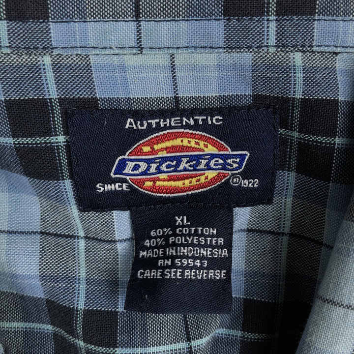 Dickies Short-Sleeve Work Shirt, Men's Size XL (Equivalent), Boxy Shirt cotton Blue type light blue Vintage Second Hand