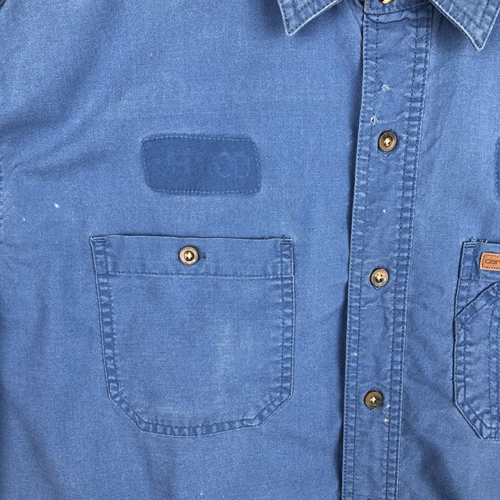Carhartt short sleeve work shirt, men's XL size cotton blue type Vintage Second Hand