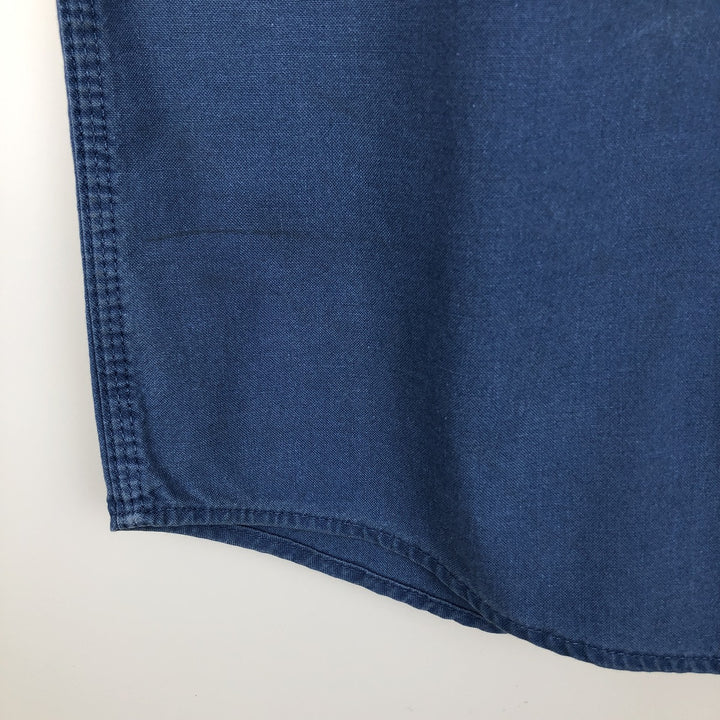 Carhartt short sleeve work shirt, men's XL size cotton blue type Vintage Second Hand