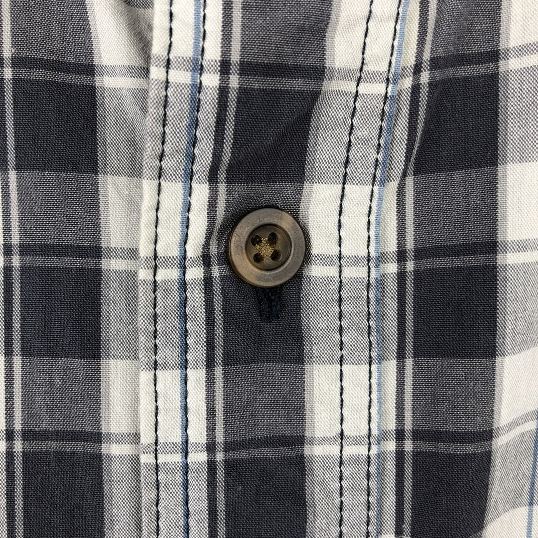 Carhartt RELAXED FIT Check Pattern Button-down Short Sleeve Work Shirt, Men's XL cotton gray type Vintage Second Hand