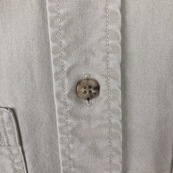 2000'S Carhartt Button-Down Short-Sleeve Work Shirt, Men's Size M (approx.) cotton Beige type Vintage Second Hand