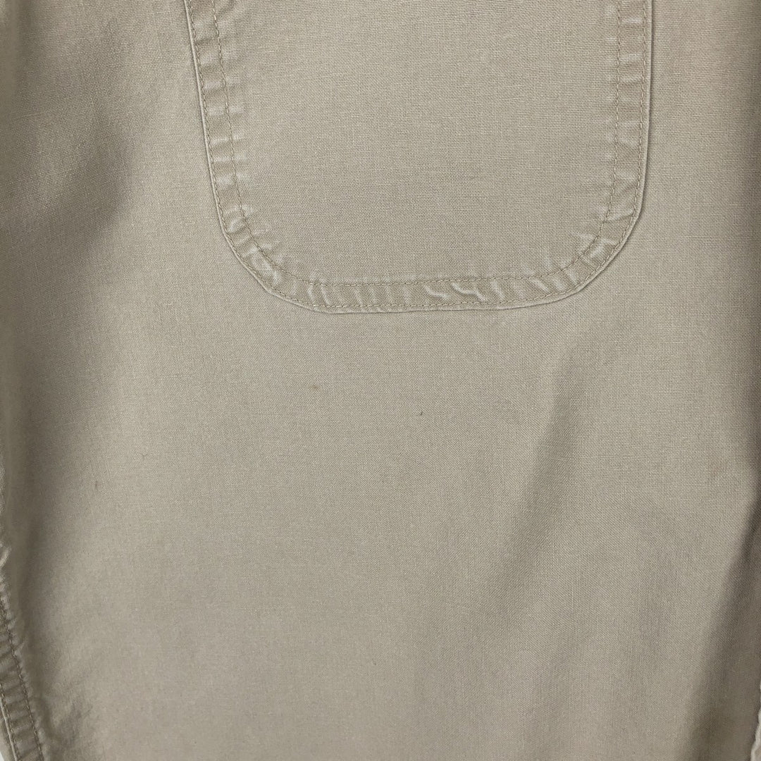 2000'S Carhartt Button-Down Short-Sleeve Work Shirt, Men's Size M (approx.) cotton Beige type Vintage Second Hand
