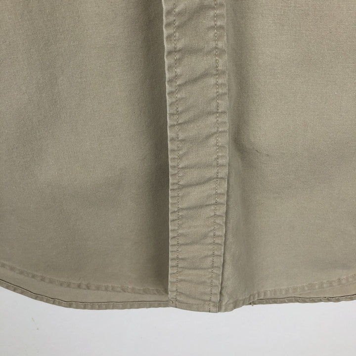 2000'S Carhartt Button-Down Short-Sleeve Work Shirt, Men's Size M (approx.) cotton Beige type Vintage Second Hand