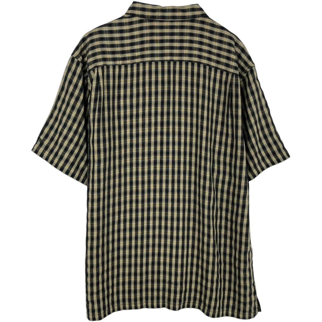 2000'S Columbia XCO Short-Sleeve Check Shirt, Boxy Shirt, Men's Size L (approx.) Modal black type Vintage Second Hand