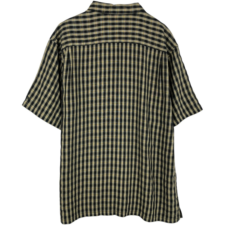 2000'S Columbia XCO Short-Sleeve Check Shirt, Boxy Shirt, Men's Size L (approx.) Modal black type Vintage Second Hand