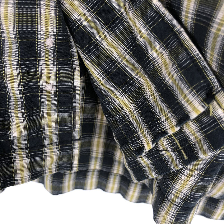 2000'S Columbia XCO Short-Sleeve Check Shirt, Boxy Shirt, Men's Size L (approx.) Modal black type Vintage Second Hand