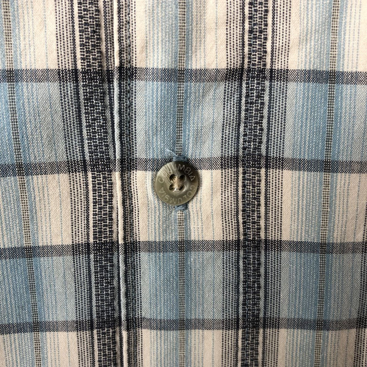 2000'S Columbia Check Pattern Short-Sleeve Box Shirt, Men's Size M (approx.) cotton Blue type light blue Vintage Second Hand