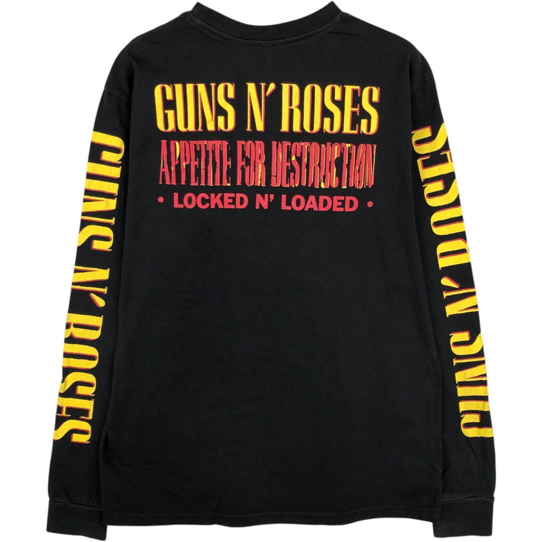 GUNS N' ROSES Guns N' Roses Long Sleeve T-Shirt, Men's Size M unclear black type Vintage Second Hand