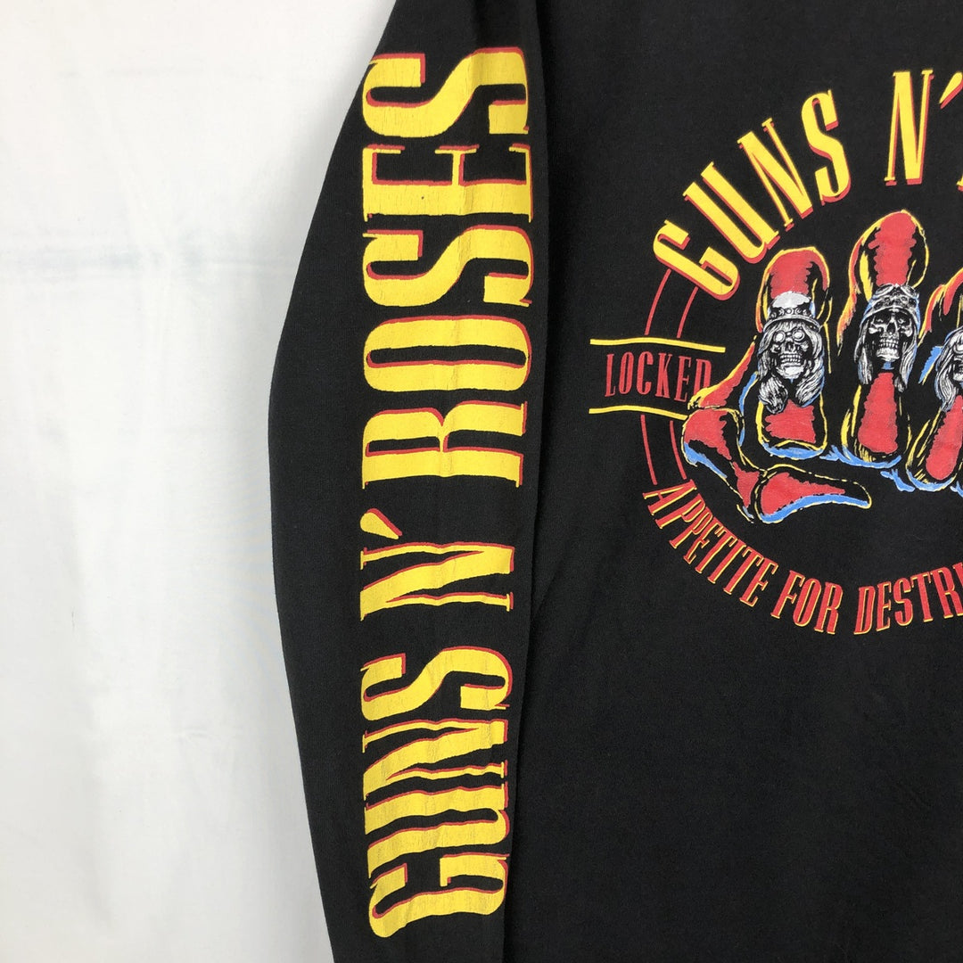 GUNS N' ROSES Guns N' Roses Long Sleeve T-Shirt, Men's Size M unclear black type Vintage Second Hand