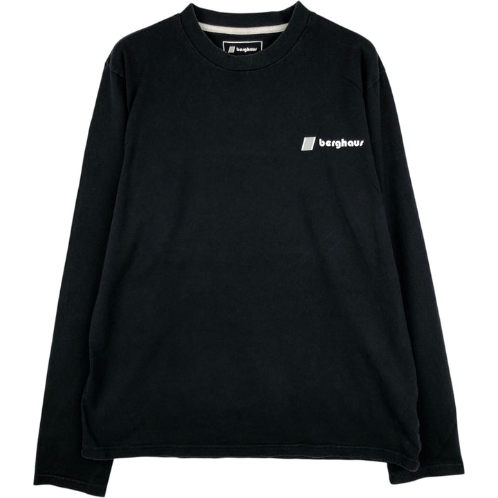 Berghaus Long-Sleeve T-Shirt (Men's Size L) cotton black type Vintage Second Hand