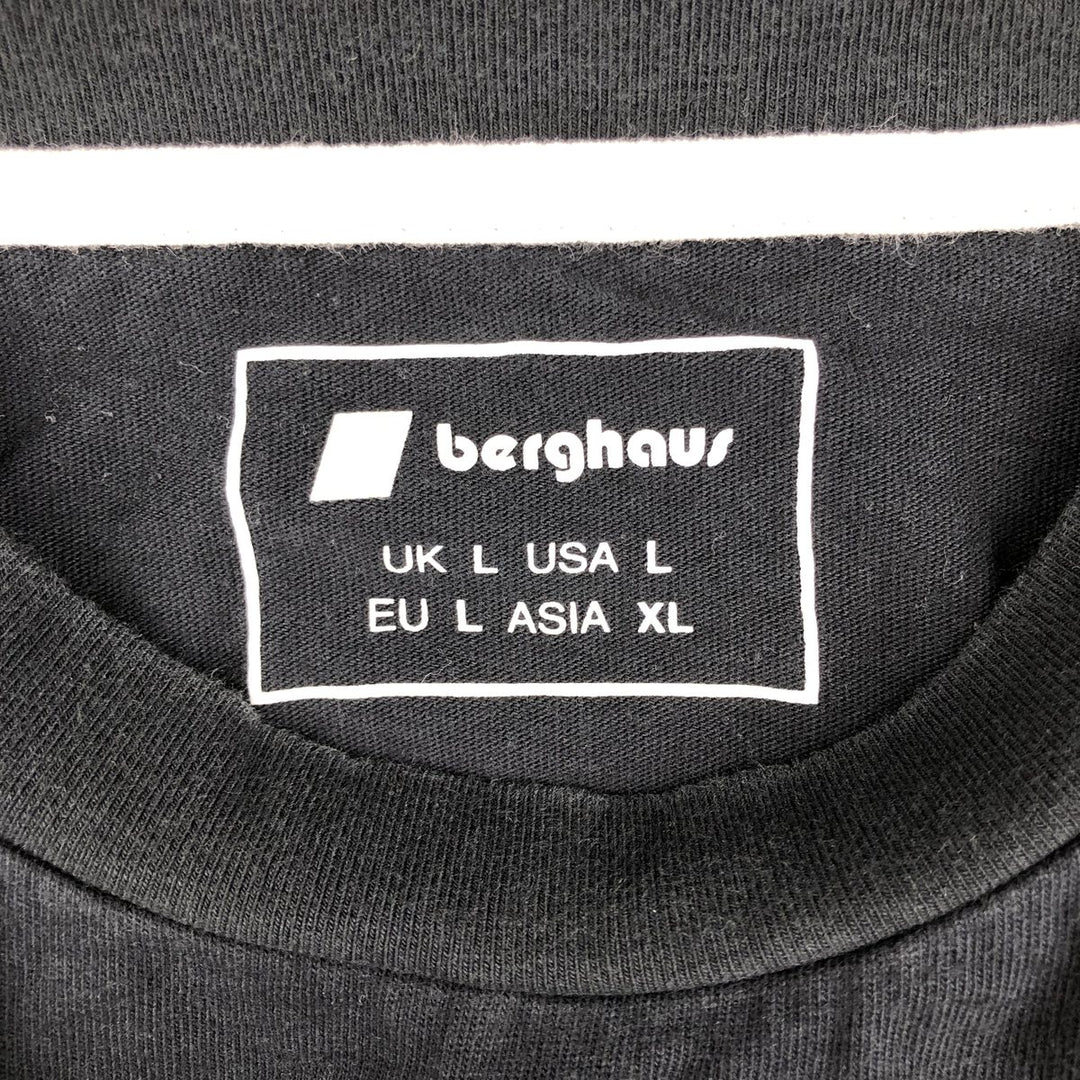 Berghaus Long-Sleeve T-Shirt (Men's Size L) cotton black type Vintage Second Hand