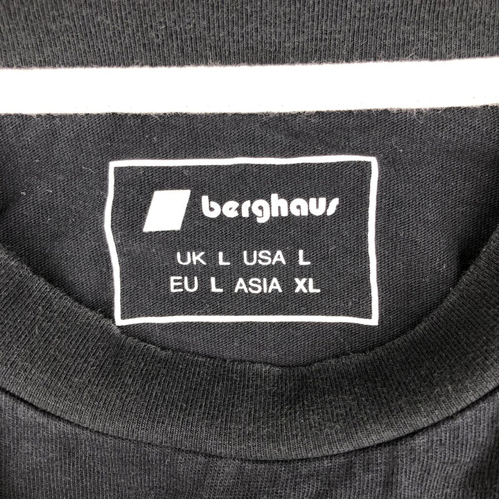 Berghaus Long-Sleeve T-Shirt (Men's Size L) cotton black type Vintage Second Hand