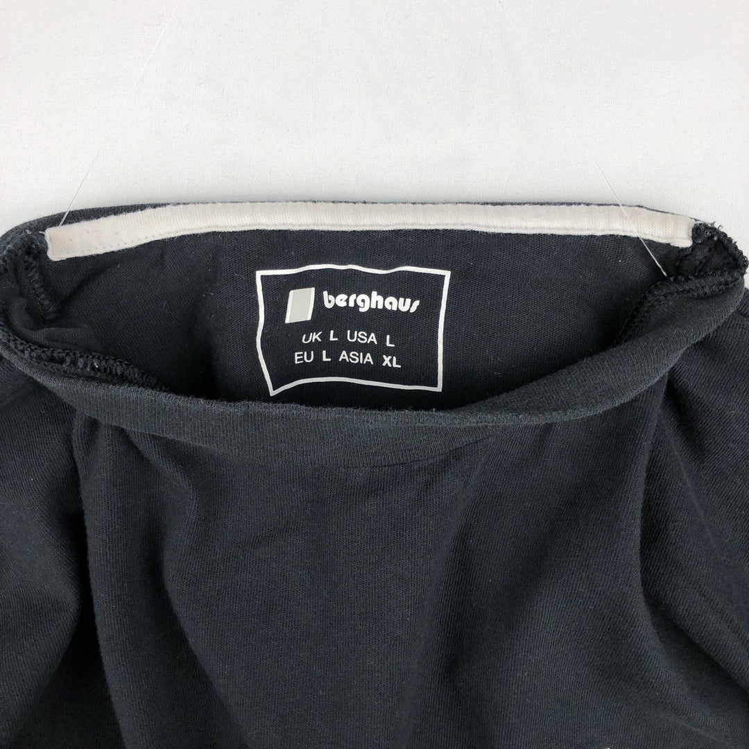 Berghaus Long-Sleeve T-Shirt (Men's Size L) cotton black type Vintage Second Hand