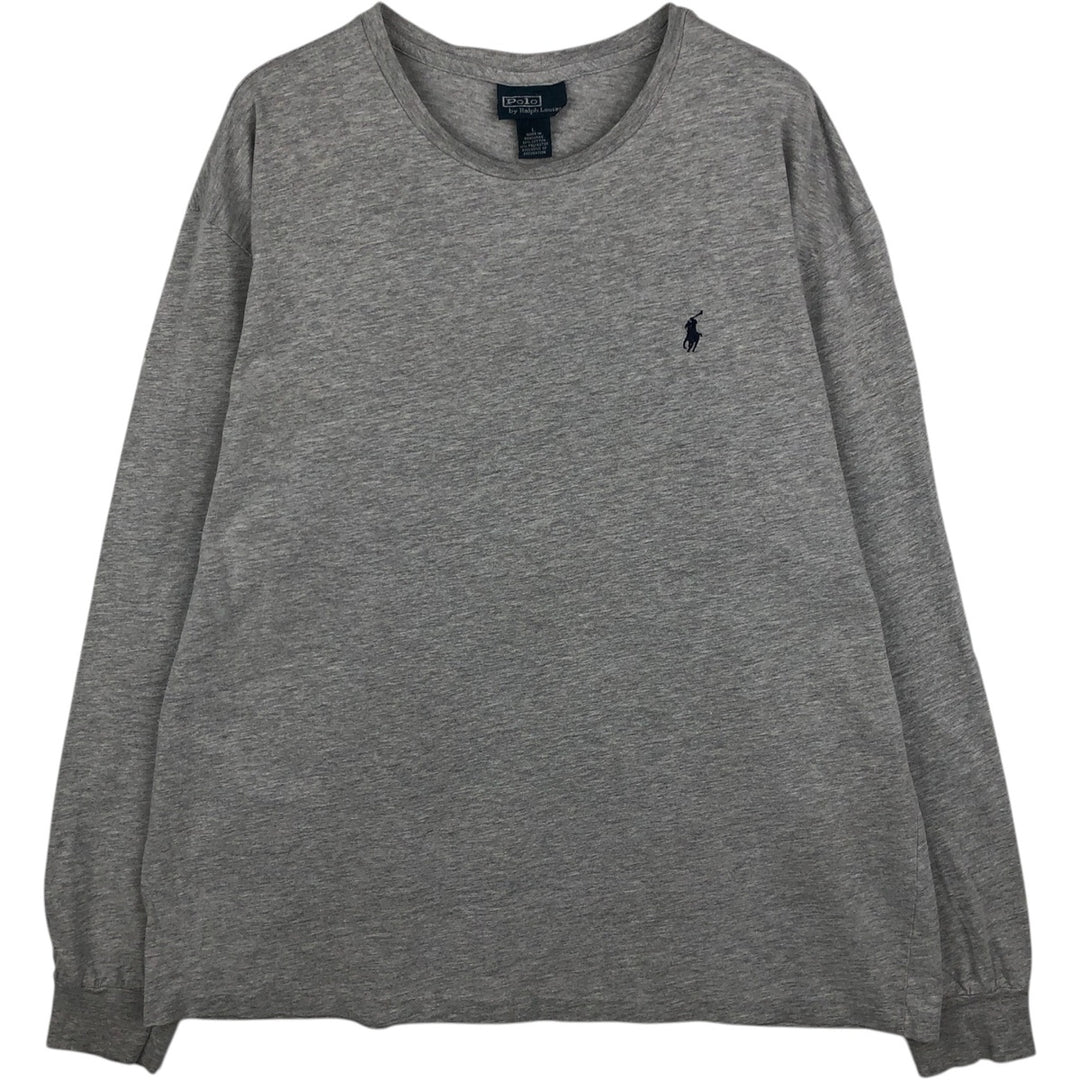 Ralph Lauren POLO by Ralph Lauren long-sleeved T-shirt, men's size L cotton gray type Vintage Second Hand