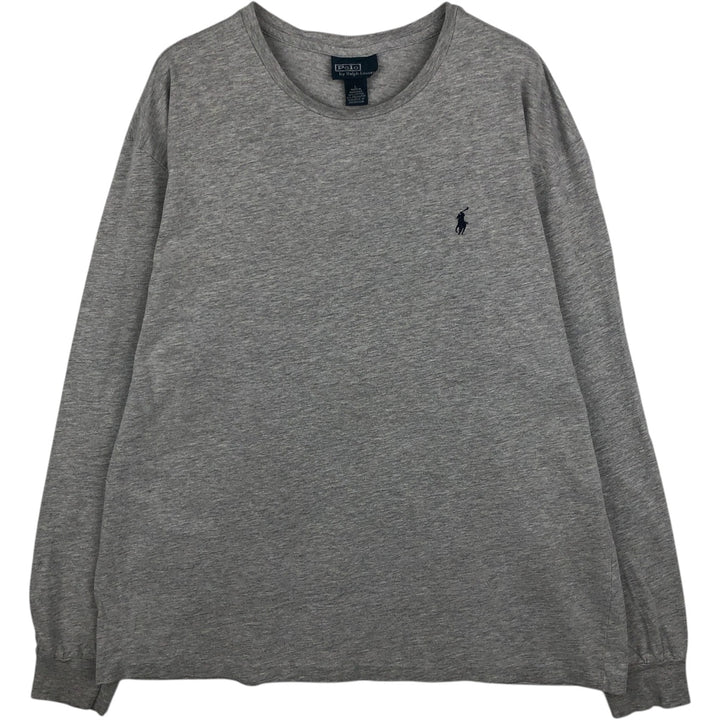 Ralph Lauren POLO by Ralph Lauren long-sleeved T-shirt, men's size L cotton gray type Vintage Second Hand