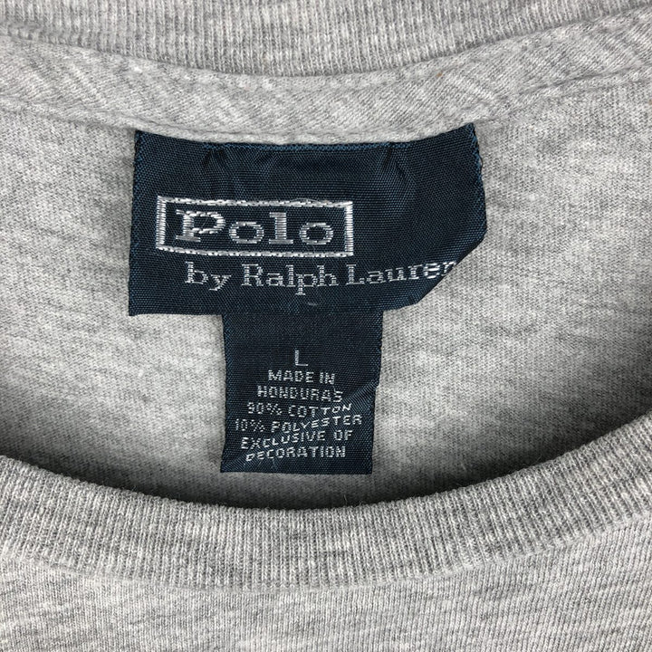 Ralph Lauren POLO by Ralph Lauren long-sleeved T-shirt, men's size L cotton gray type Vintage Second Hand